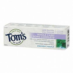 Tom's of Maine Natural Whole Care Fluoride Toothpaste - Peppermint - 85ml