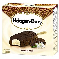 Haagen Dazs Take Home Ice Cream Bars - Vanilla Dark Chocolate - 3 x 88ml