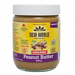 New World Organic Peanut Butter - Crunchy - 500g