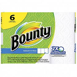 Bounty Paper Towels Select a Size - 6's