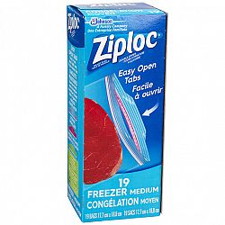 Ziploc Double Zip Freezer Bags - Medium - 19's