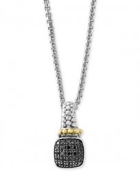 Balissima by Effy Diamond 18" Pendant Necklace (1/6 ct. t. w. ) in Sterling Silver & 18k Gold