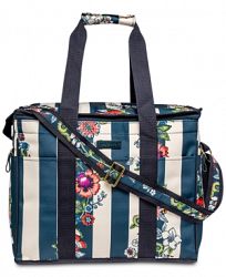 Vera Bradley Midnight Floral Stripe Insulated Cooler Bag