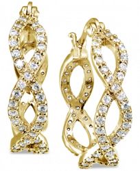 Giani Bernini Small Cubic Zirconia Infinity Hoop Earrings in 18k Gold-Plated Sterling Silver, Created for Macy's