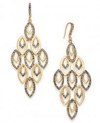I. n. c. Gold-Tone Polished & Pave Chandelier Earrings, Created for Macy's