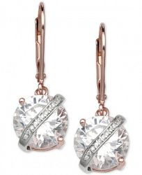 Giani Bernini Cubic Zirconia Wrapped Drop Earrings in 18k Rose Gold-Plated Sterling Silver, Created for Macy's
