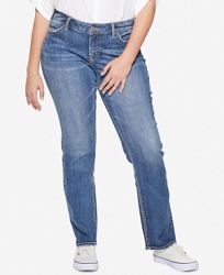 Silver Jeans Co. Plus Size Suki Stretch Straight Jeans