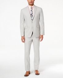 Kenneth Cole Reaction Men's Techni-Cole Slim-Fit Stretch Light Gray Suit