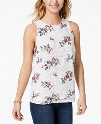 Charter Club Embroidered Lace Top, Created for Macy's