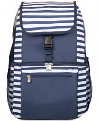 Picnic Time Zuma Navy & White Striped Cooler Backpack