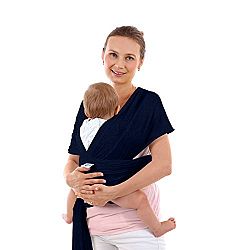 SONARIN All Season Breathable Baby Sling Wrap Baby Carrier, Suitable for Newborns, Infants & Toddlers, Soft Cotton and Comfort Spandex, Same color cloth bag packaging, One Size Fits All, 100% GUARANTEE and FREE DELIVERY, Ideal Gift(Dark blue)