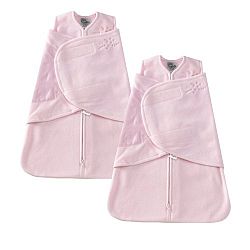 HALO SleepSack Micro-Fleece Swaddle, Pink, Preemie 2-Pack