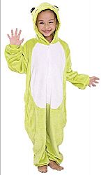 ANGELIENO Unisex Dinosaur Kids Pajamas Animal Costume Sleeping Wear 5 size (XL, Frog)