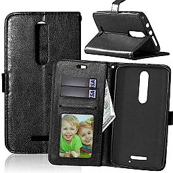 Moto X3 Case, Moto X 3rd Gen Case, Love Sound [Kickstand Feature] Premium PU Leather Wallet Flip Phone Protective Case Cover with Card Slots for Motorola Moto X3 / Moto X 3rd Generation - Black