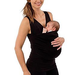 FANOUD Kangaroo Hoodie Women Vest Mother Clothes And Kangaroo T-Shirt Men Multifunction Short Sleeve Dad Baby T-shirt (Women Black, L)