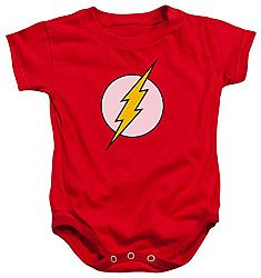 Trevco Dc-Flash Logo - Infant Snapsuit - Red, Small 6 Mos