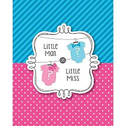Club Bow or Bowtie? Paper Baby Shower Invitation Cards by Party Central