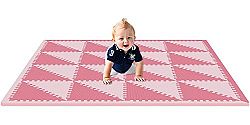 Meiqicool Baby Crawling Mat Puzzle Play Foam Tiles Non Toxic Playmat Floor Mats for Tummy Time, 3510HONG