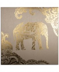 Graham & Brown Golden Henna Elephant Metallic Canvas Print