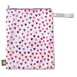 Waterproof Machine Washable Wet Bag: Great for Diapers, Swimsuits, Gym Clothes, Travel Organizer Etc. (Hearts)