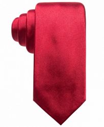Alfani Men's Satin Solid Slim Silk Tie, Created for Macy's
