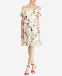 American Living Floral-Print Off-The-Shoulder Dress