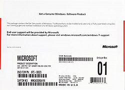 Microsoft Get Genuine Kit License And Media 1 PC Utility OEM Legalization DVD ROM PC English H3C0CQYQN-1609