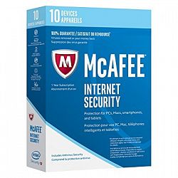McAfee MIS17ZAM0RAA 2017 Internet Security-10 Devices