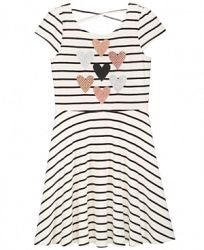 Epic Threads Big Girls Striped Heart Skater Super-Soft Dress, Created for Macy's