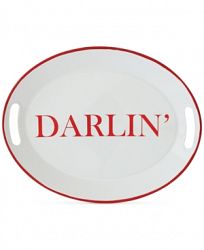 Enameled "Darlin" Tray with Handles