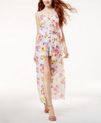 The Edit By Seventeen Juniors' Floral-Print Maxi Romper, Created for Macy's