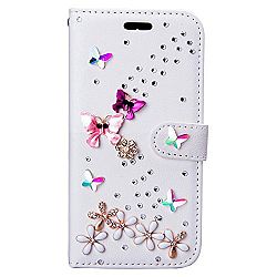 HTC Desire 10 Pro Case, Mellonlu Luxury 3D Bling Premium PU Leather Flip Fold Wallet Stand Protective Case Cover for HTC Desire 10 Pro