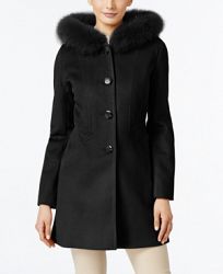 Forecaster Fox-Fur-Trim Hooded Walker Coat, Created for Macy's