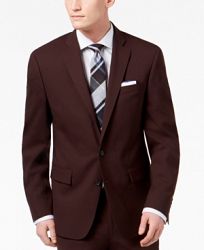 Ryan Seacrest Distinction Men's Slim-Fit Stretch Burgundy Solid Suit Jacket, Created for Macy's