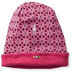 Kid's NTS Mid 250 Reversible Patter Cuffed Beanie-Potion Pink