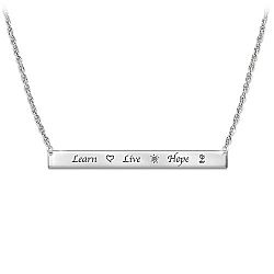 Learn, Live, Hope Women's Sterling Silver Necklace