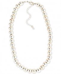 Charter Club Silver-Tone Beaded Collar Necklace, 16-1/2" + 3" extender, Created for Macy's
