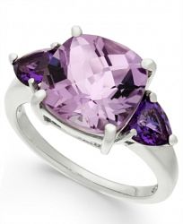 Amethyst Cushion Ring (4-1/5 ct. t. w. ) in Sterling Silver