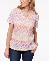 Alfred Dunner Petite Los Cabos Printed T-Shirt