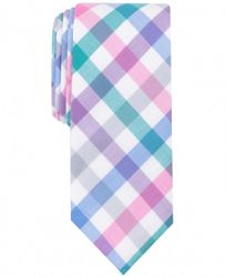 Bar Iii Men's Bold Color Gingham Skinny Tie, Created for Macy's