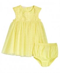 First Impressions Baby Girls Eyelet Lace Dress, Created for Macy's