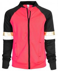 Ideology Big Girls Colorblocked Zip-Up Active Jacket, Created for Macy's