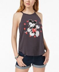 Hybrid Juniors' Mickey Mouse Graphic-Print Halter Top
