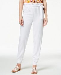 The Edit By Seventeen Juniors' High-Waisted Paper Bag Pants, Created for Macy's