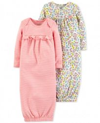 Carter's Baby Girls 2-Pack Cotton Sleeper Gowns