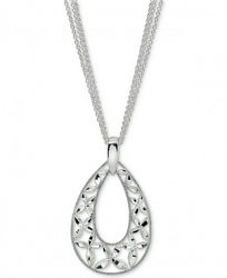 Giani Bernini Open Filigree Multi-Strand 18" Pendant Necklace in Sterling Silver, Created for Macy's