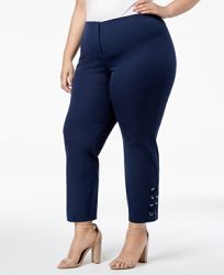 Alfani Plus Size Hollywood-Waist Pants, Created for Macy's