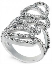 I. n. c. Silver-Tone Pave Tangle Ring, Created for Macy's