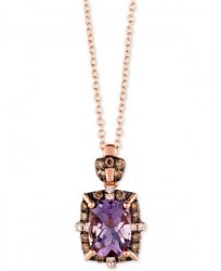 Le Vian Cotton Candy Amethyst (1-1/5 ct. t. w. ) & Diamond (1/5 ct. t. w. ) 18" Pendant Necklace in 14k Rose Gold
