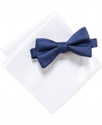 Alfani Men's Pre-Tied Satin Solid Bow Tie & Satin Solid Pocket Square, Created for Macy's